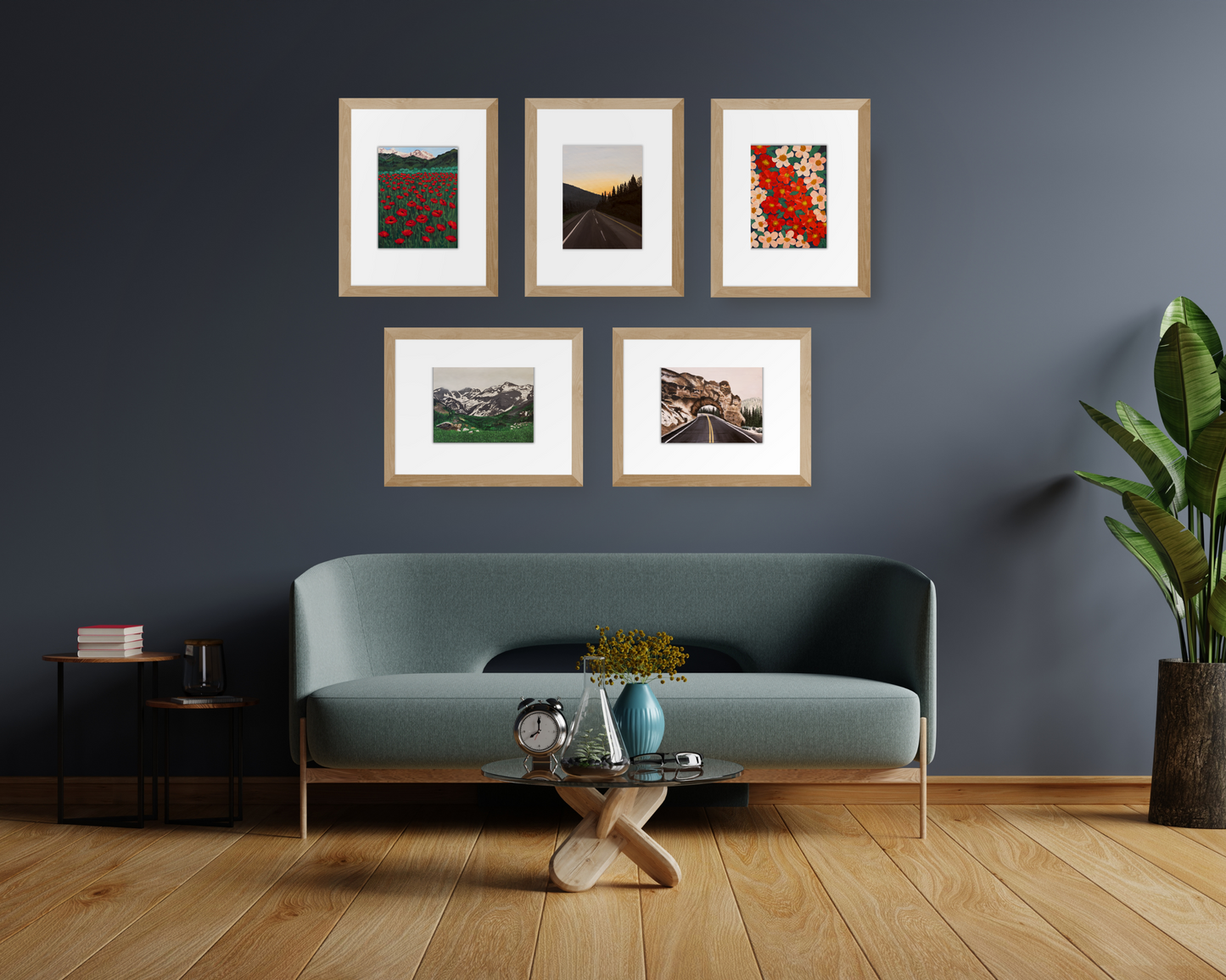Scenic Alpine Poppy Fields Photography Art Print