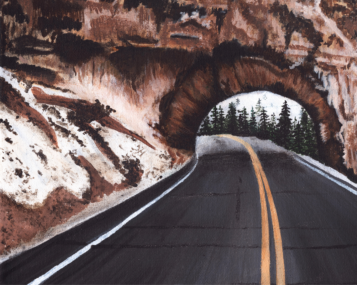Winter Road Scene Bryce Canyon Art Print