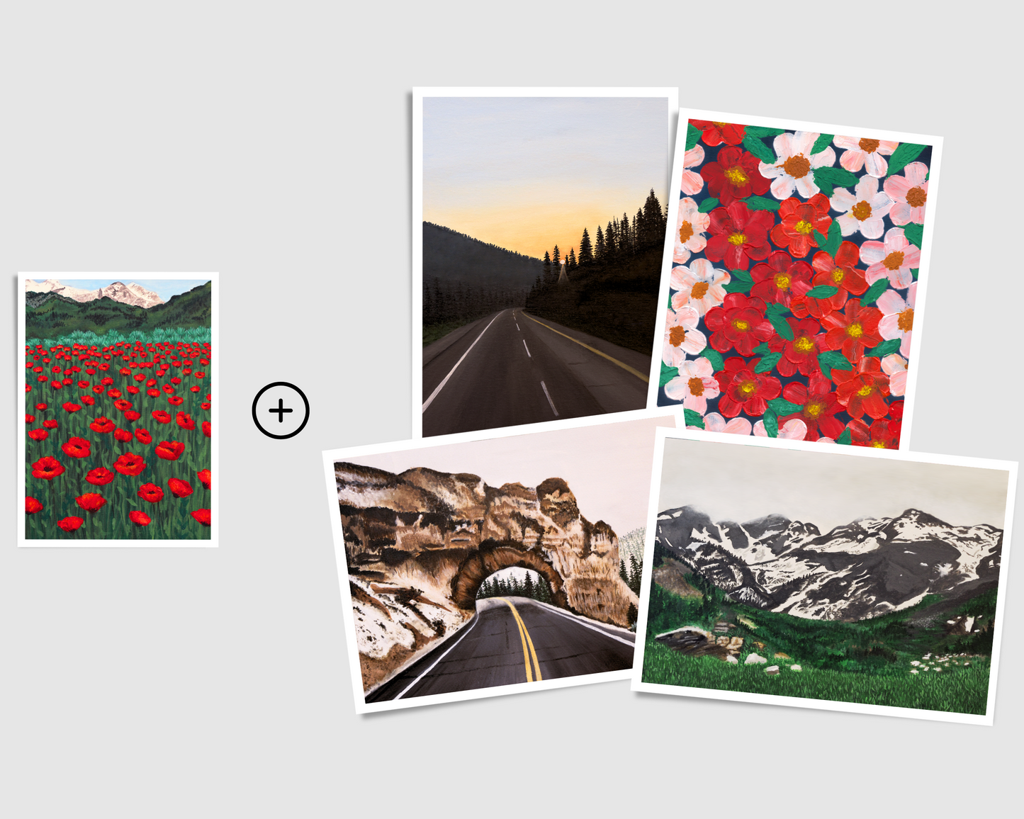 Alpine Poppy Fields Art Print for Home Decor