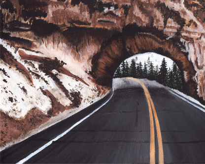 Winter Road Scene Bryce Canyon Art Print